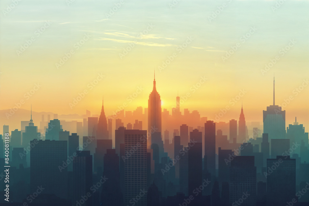 Background of the skyline of a large city Background of the skyline of a large city