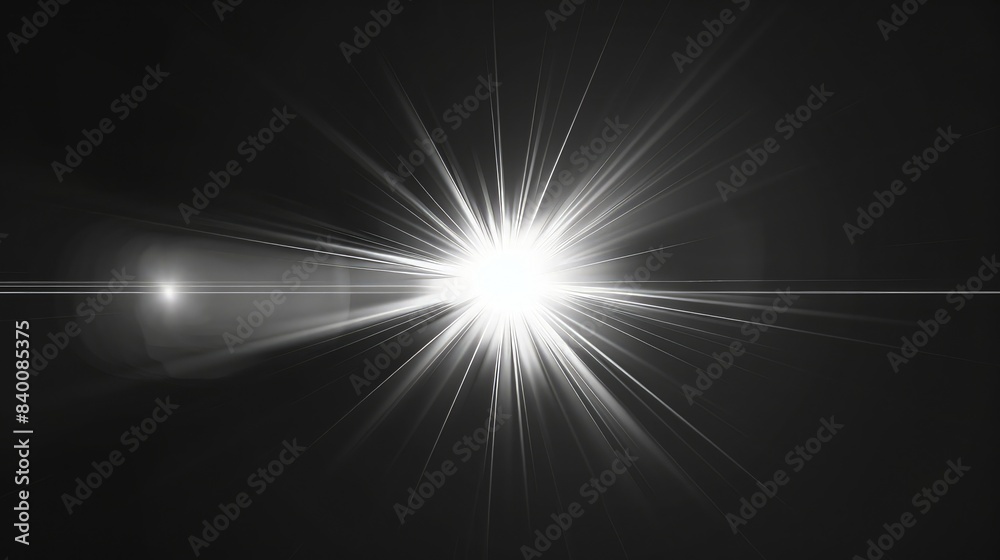 A minimalist white lens flare with a sharp central glow and fading rays, suited for adding a simple yet powerful light effect to any background, enhancing the focus on central elements. A minimalist white lens flare with a sharp central glow and fading rays, suited for adding a simple yet powerful light effect to any background, enhancing the focus on central elements.