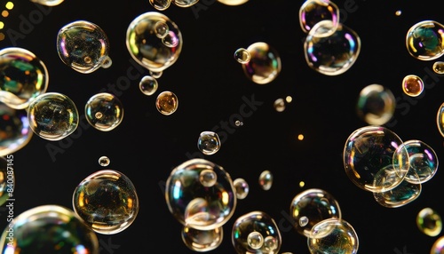 Captivating Bubbles: A Stunning Isolation on a Black Background