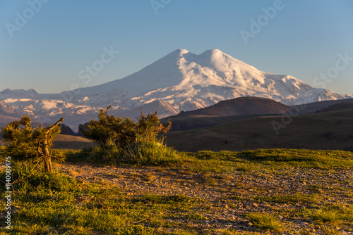 Panoramic view of the mount Elbrus