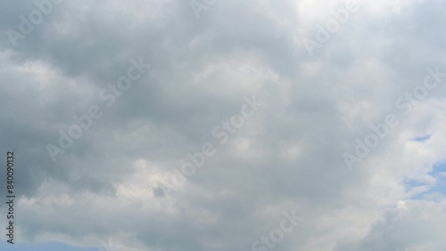 Timelapse of beautiful blue sky and white cloud with 4k resolution. The environment in the natural world.	