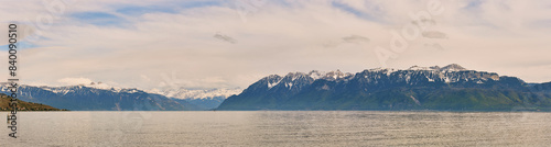 Panorama banner with amazing landscape of Lake Geneva  Switzerland