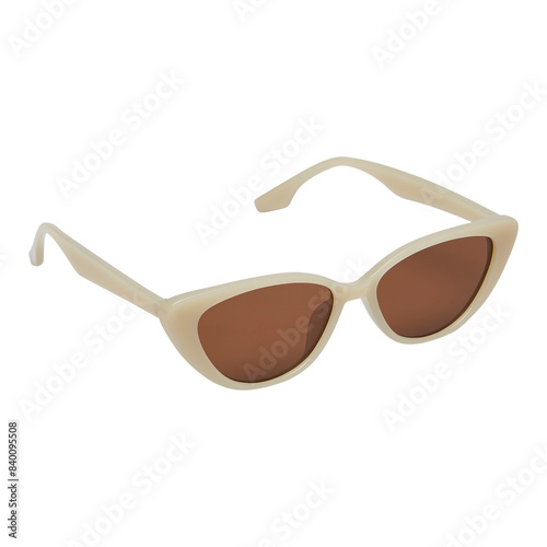 Obraz na plátně sunglasses brown lens  isolated on white background