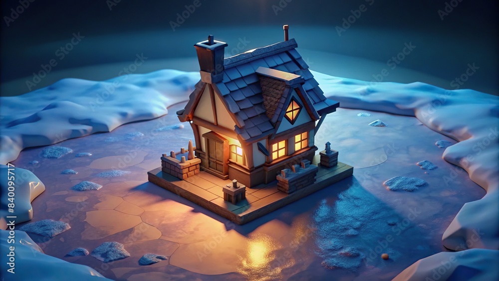Small house model on map paper, house, model, map, paper, concept ...