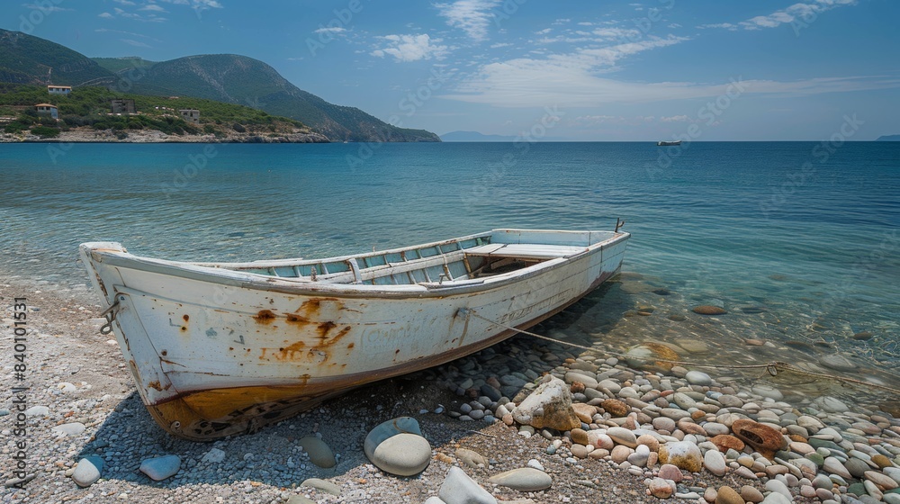 Sea View with Fishing Boat 