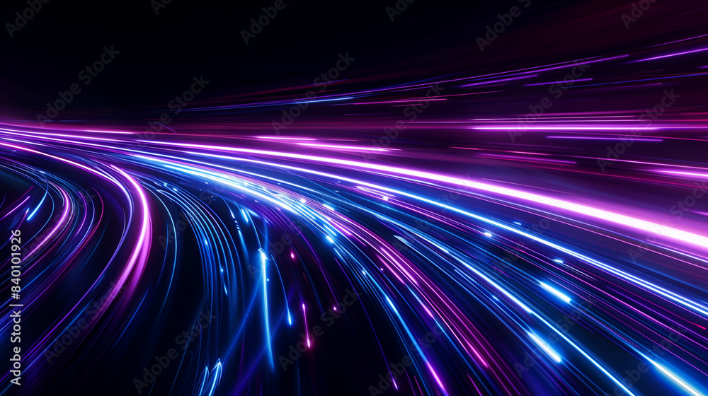 abstract dark background with purple and blue glowing lines abstract dark background with purple and blue glowing lines