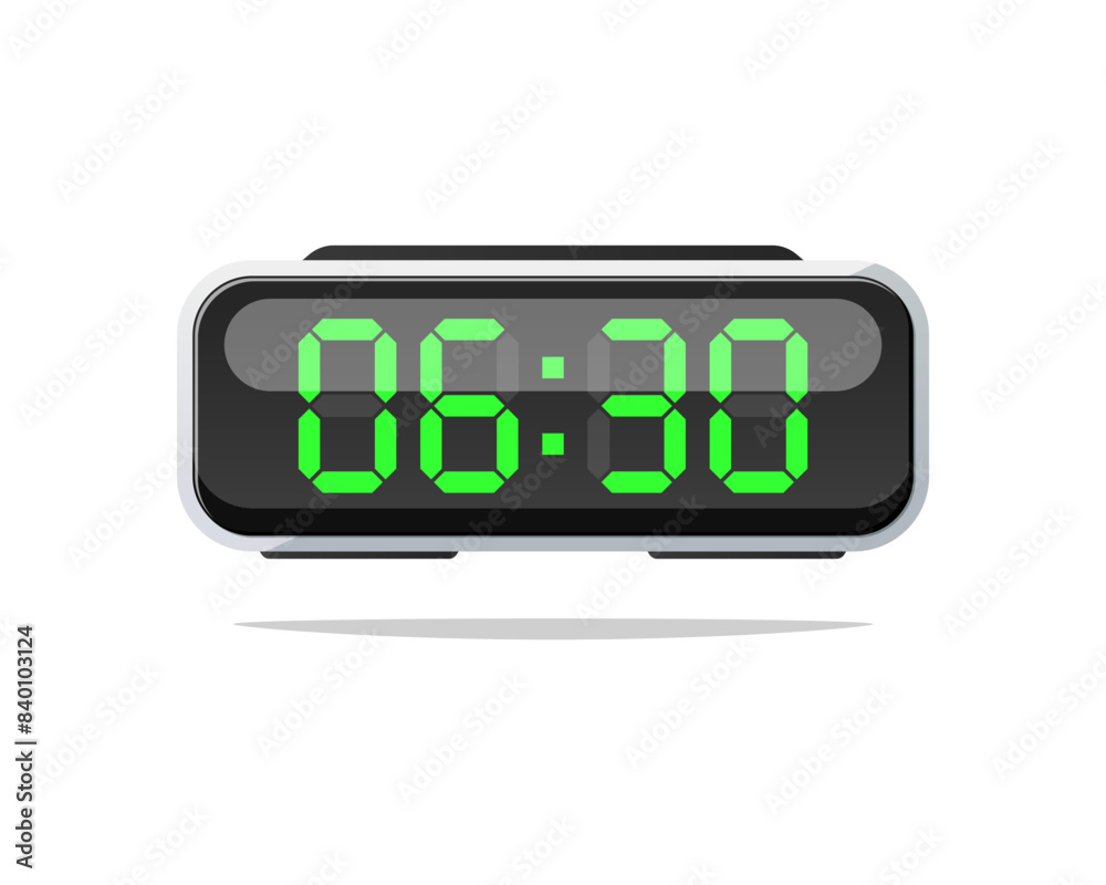Digital clock vector isolated on white background. Digital clock vector isolated on white background.