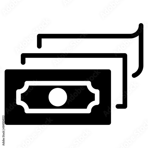 Money solid icon symbol sign from modern Revenue collection in solid style for mobile concept and web apps design. Business and finance related vector line icon.