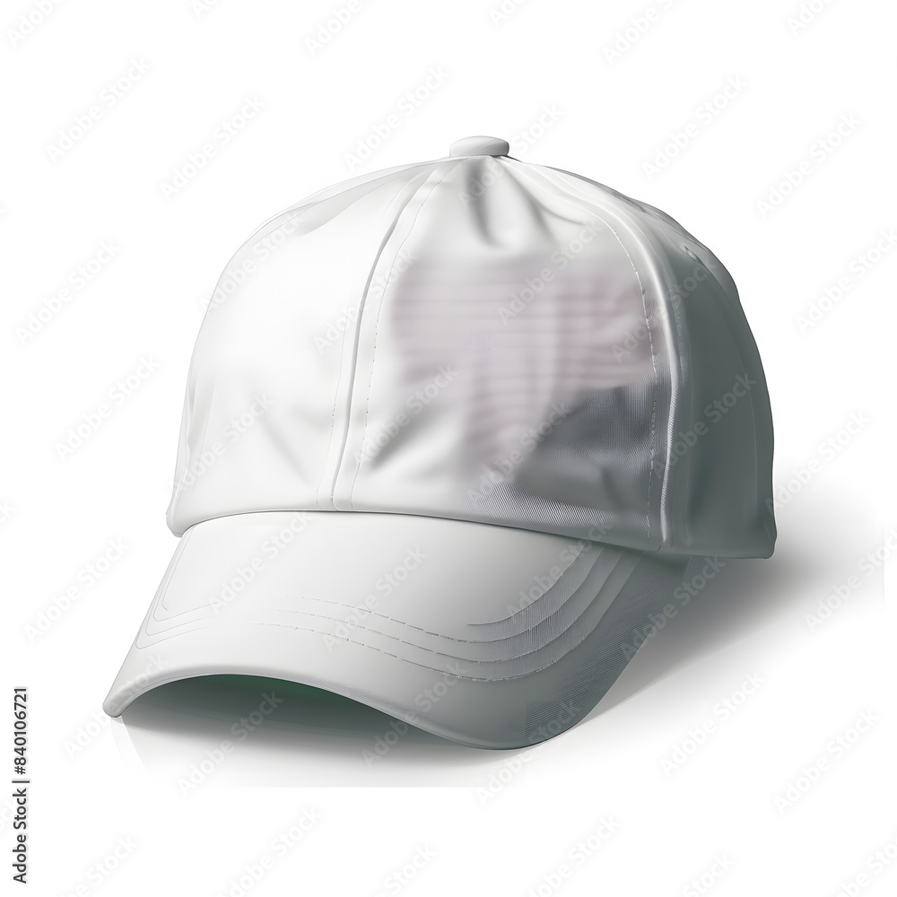 White blank cap mockup isolated on white background White blank cap mockup isolated on white background