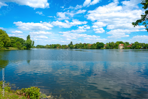 The lake Heiliger See is a lake within the city limits of Potsdam. The New Garden with the Marmorpalais at the lake shore was the summer residence of the Prussian royals photo