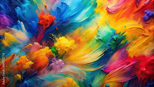 Abstract painted art background with vibrant colors and dynamic brush strokes , vibrant, abstract, painted, art, background, colorful, dynamic, brush strokes, texture, modern, creative