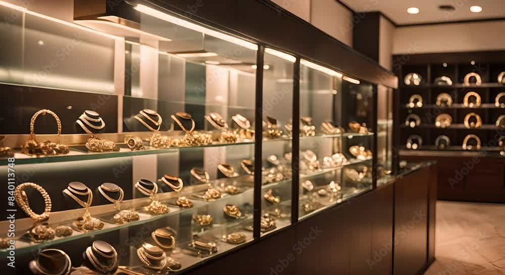 Jewelry store. Necklaces, rings and earrings. Jewelry store. Necklaces, rings and earrings.