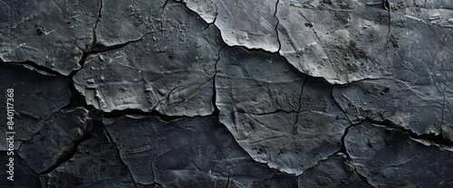 The background is black or dark gray with a rough grainy stone texture