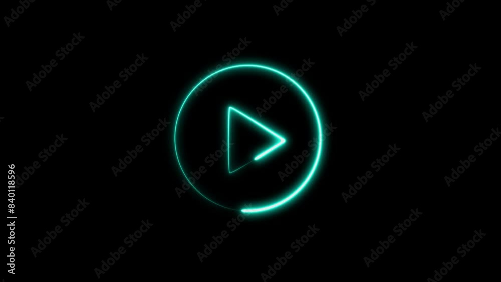 Glowing neon effect music icon. Abstract Audio icon. Glowing pink or green neon line musical note icon on black background. Neon music note icon. Glowing neon effect music icon. Abstract Audio icon. Glowing pink or green neon line musical note icon on black background. Neon music note icon.