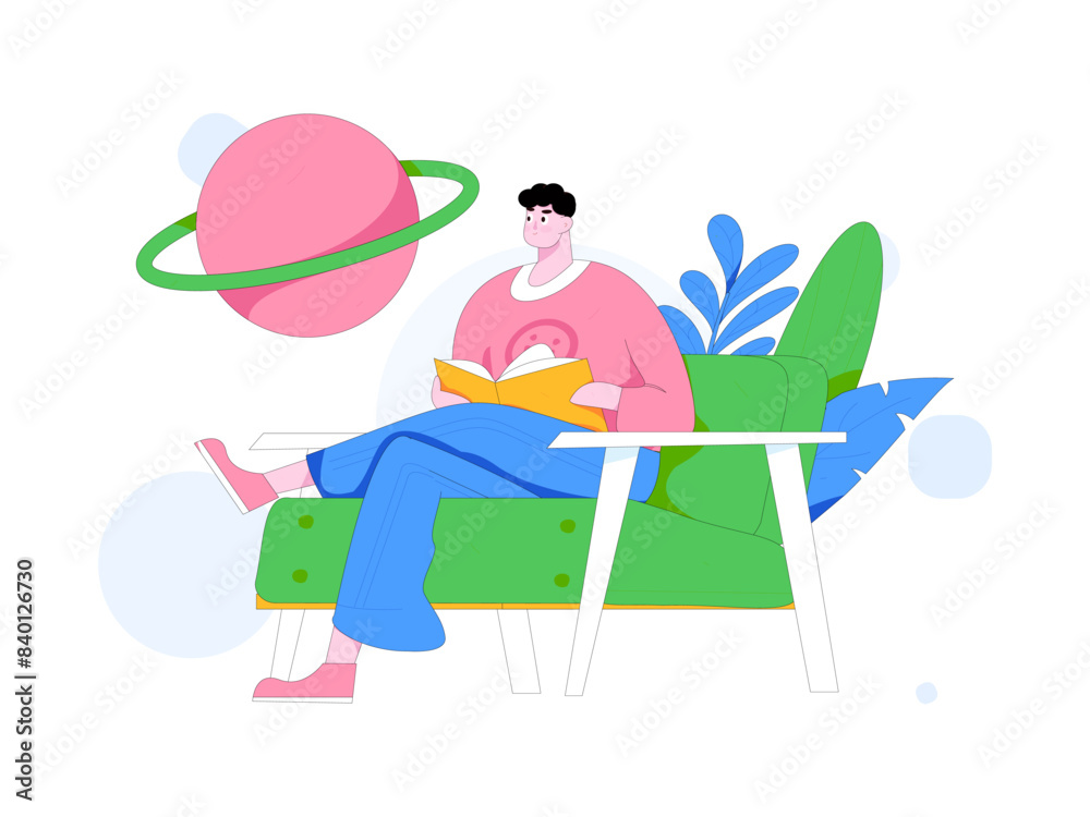 World Book Day Reading Character Flat Vector Concept Operation Hand Drawn Illustration
World Book Day Reading Character Flat Vector Concept Operation Hand Drawn Illustration