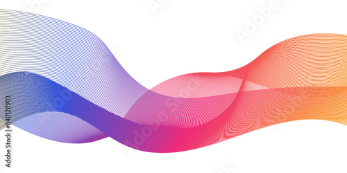 Glowing blue bland waveform frequency futuristic energy sound waves technology concept background. Abstract background wave line in vector business texture. Pattern striped line curve flow background.