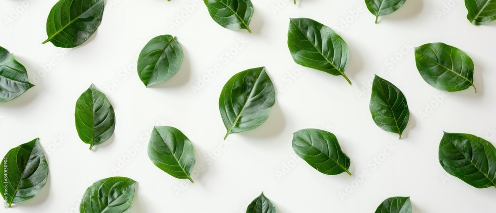 green leaves on white background green leaves on white background