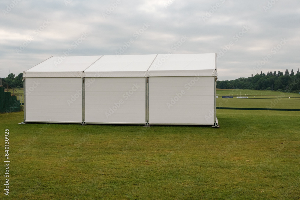 Marquee in field at Cowdray polo fields Marquee in field at Cowdray polo fields