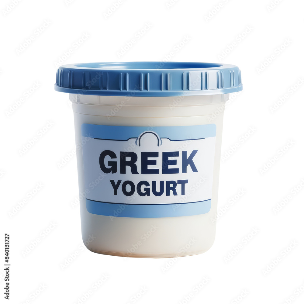 Greek yogurt cup package isolated on white transparent Greek yogurt cup package isolated on white transparent