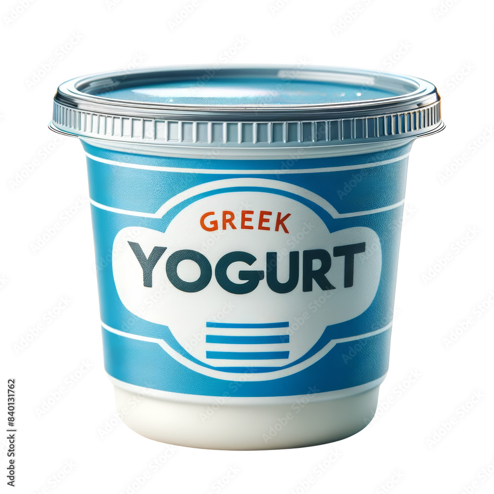 Greek yogurt cup package isolated on white transparent Greek yogurt cup package isolated on white transparent