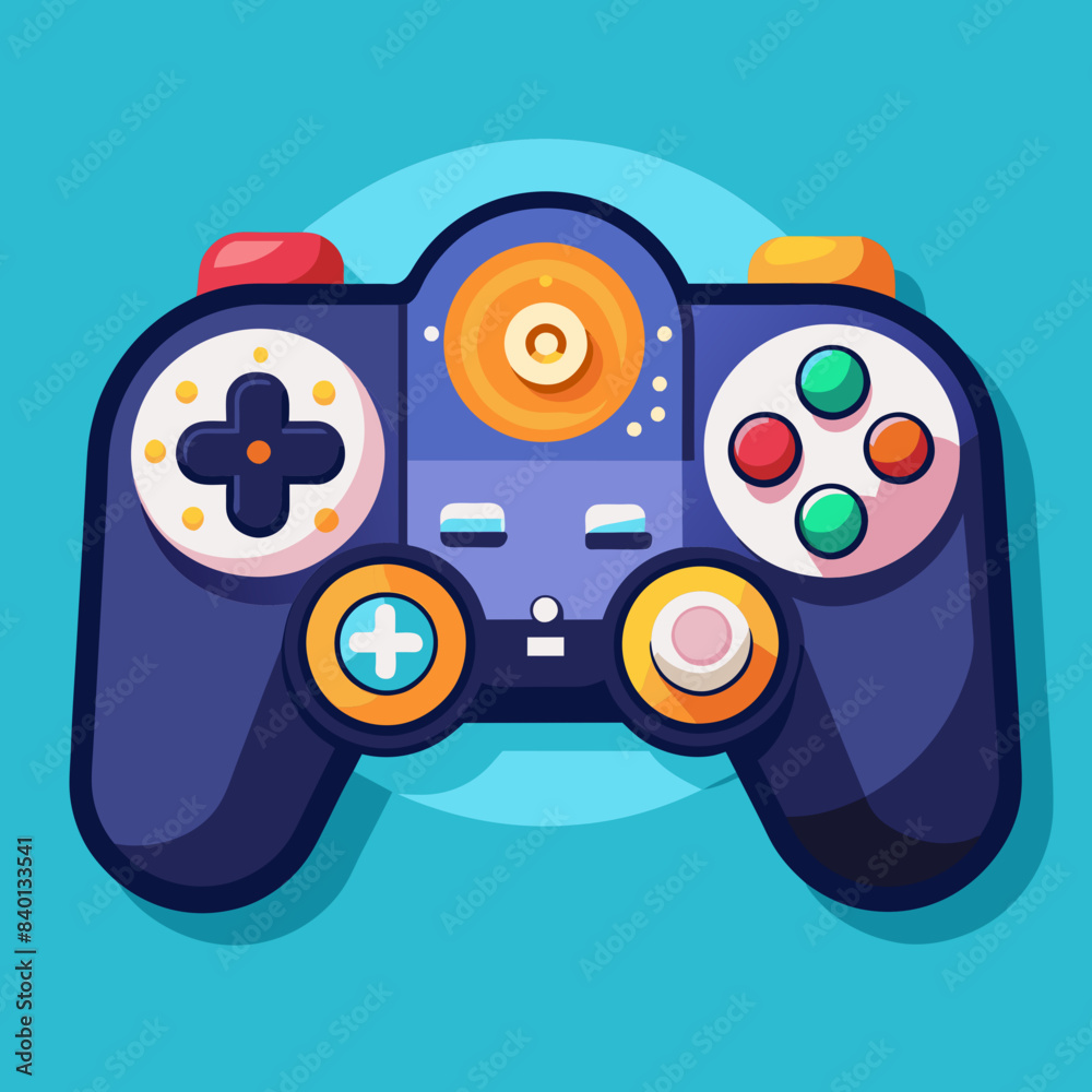 Obraz premium A gamepad is an ergonomically designed input device with multiple action buttons, analog sticks.