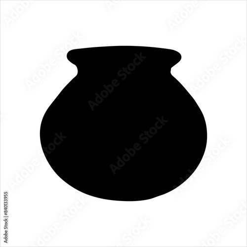 Matka silhouette isolated on white background. Matka icon vector illustration design.