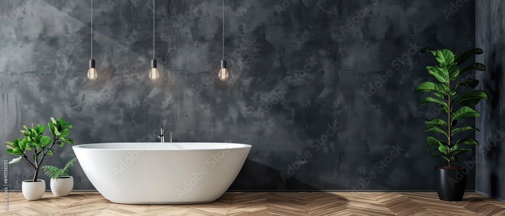 bathroom design with sleek fixtures, neutral palette, and ample space for a tranquil, modern feel