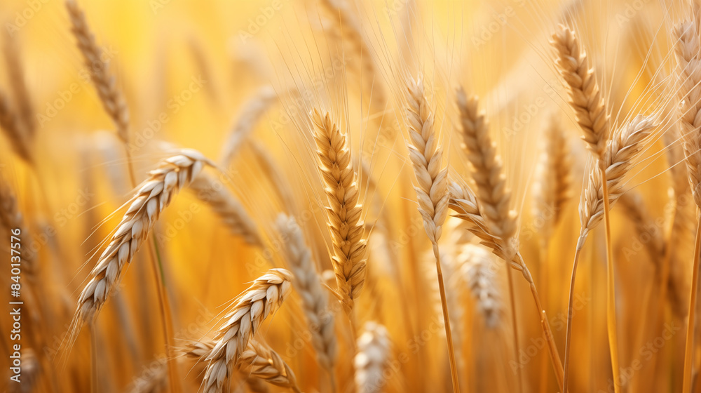 Fototapeta premium Background of Wheat fields ready to be harvested, Photo shot, Natural light day