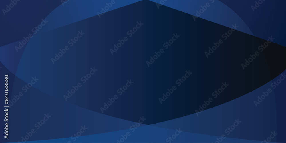Obraz premium Modern dark blue abstract banner background with geometric shapes, curves, and copy space for design. Vector illustration