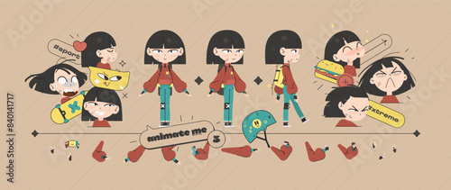 School Character Kid Animation Design Kit