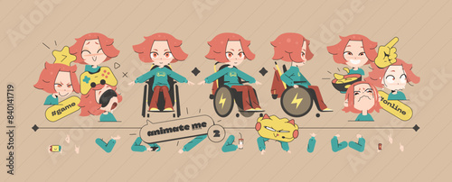 School Character Kid Animation Design Kit