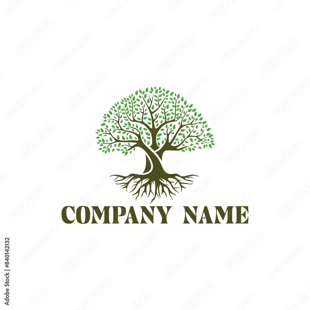 Obraz premium Tree logo design vector template