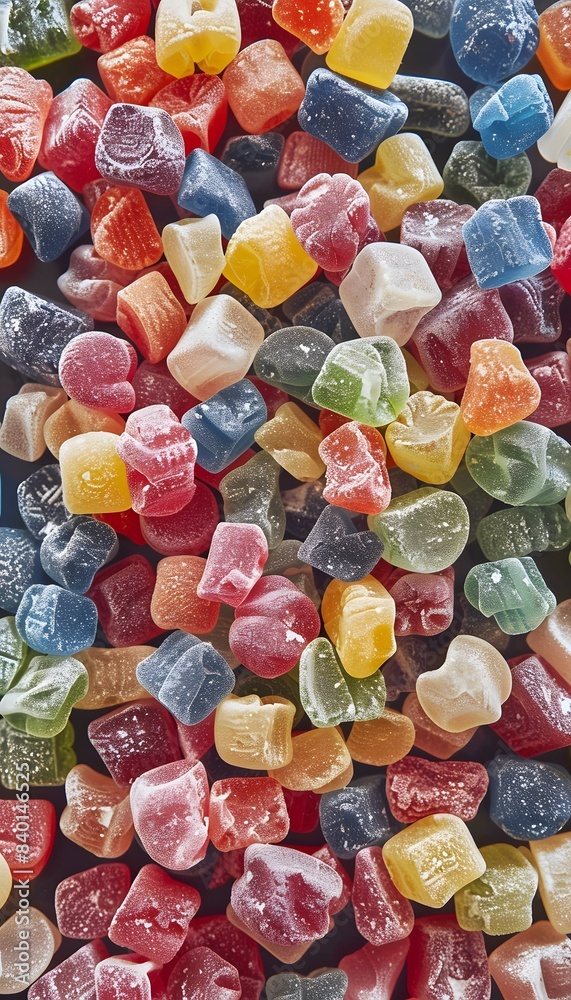top view of various dried candies top view of various dried candies
