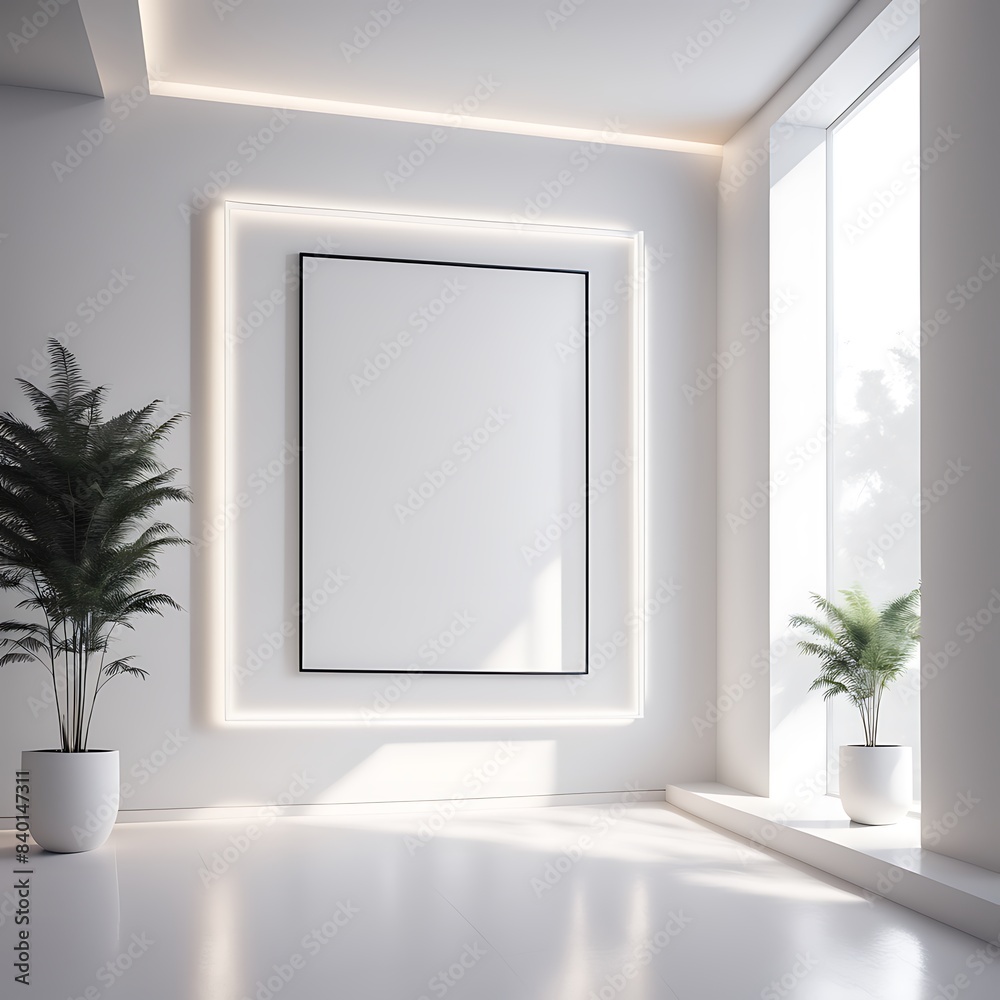 Contemporary modern home with clean minimalist interior, frame mockup for art, and elegant 3D rendering design
Contemporary modern home with clean minimalist interior, frame mockup for art, and elegant 3D rendering design