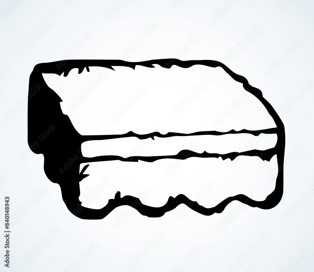 Sponge for washing dishes. Vector drawing