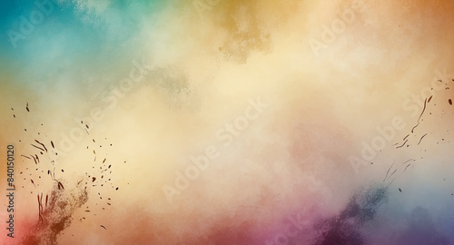 Abstract Watercolor Background with Bleached Spots
