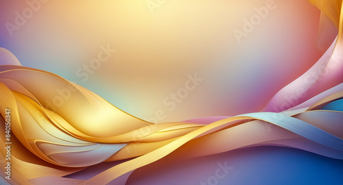 Abstract Background with Wavy Lines and Gradient Colors