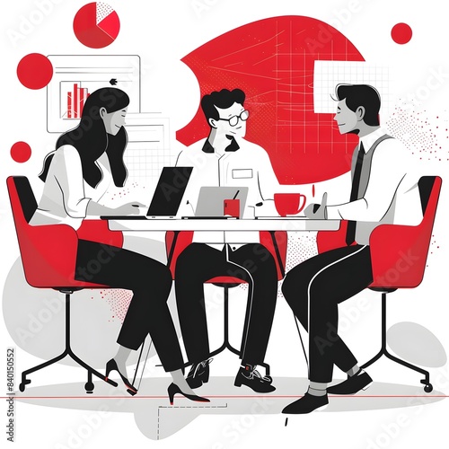 Business background, success, commercial, cooperation