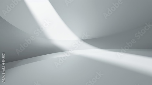 Fototapeta Clean, light grey background with a centered shadow effect, creating a subtle focal point