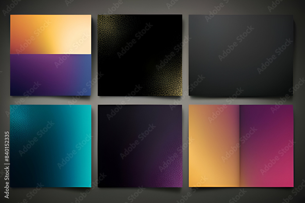 Abstract geometric patterns. Gradients covers design. Set of business brochure, applicable for placards, banners, posters, flyers. Vector illustration.