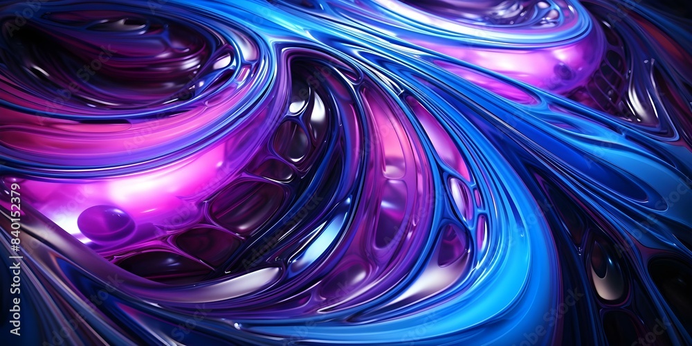 Digital liquid swirl in purple and blue with white border on black. Concept Purple and Blue Liquid Swirl, Digital Design, White Border, Vibrant Colors, Black Background Digital liquid swirl in purple and blue with white border on black. Concept Purple and Blue Liquid Swirl, Digital Design, White Border, Vibrant Colors, Black Background