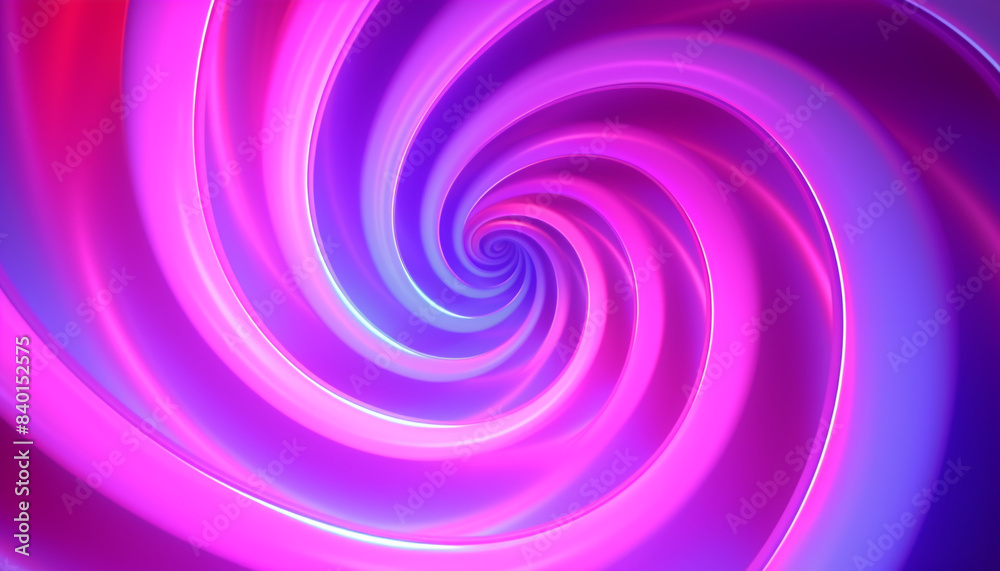 Minimal thin fluorescent spiral in infinite rotation