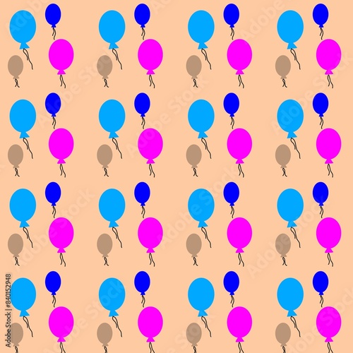seamless background with balloons