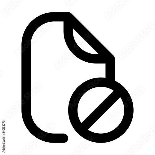 blocked file line icon