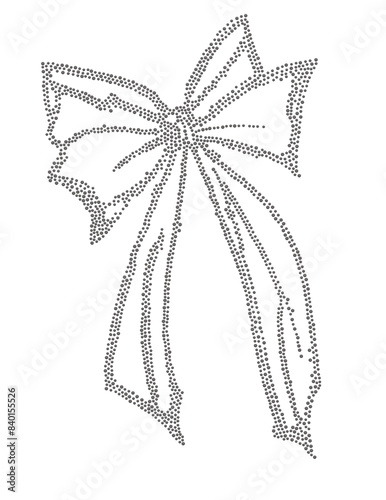 bow print design on plain base 