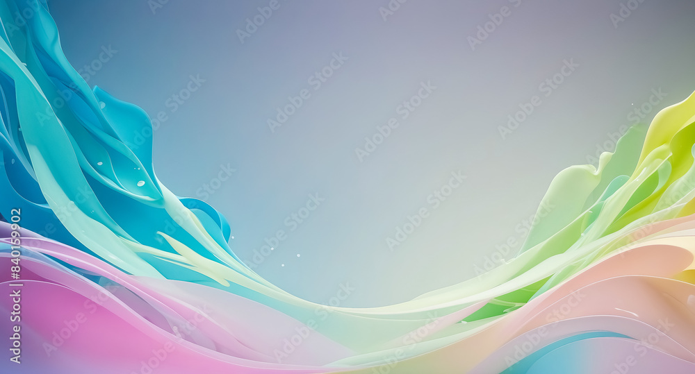 Fototapeta premium Abstract Colorful Liquid Waves