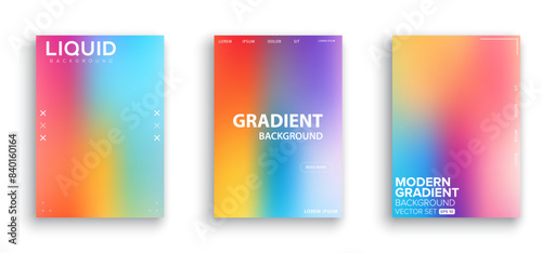 Smooth and blurry colorful gradient mesh background. Modern bright rainbow colors. Easy editable soft colored vector banner template. Premium quality
