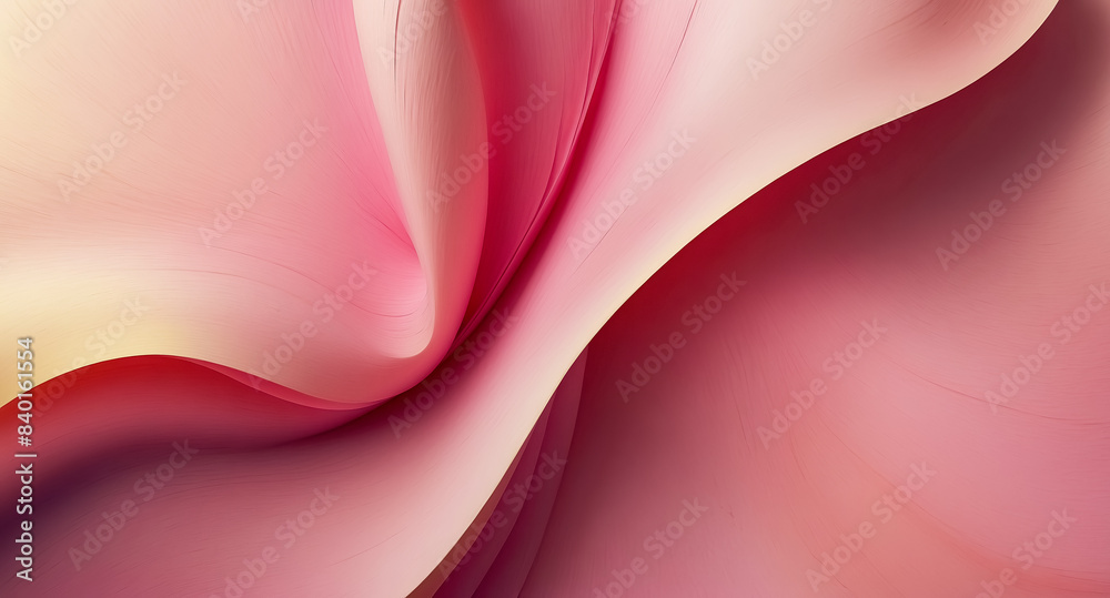 Obraz premium Abstract pink and yellow gradient background with soft curves