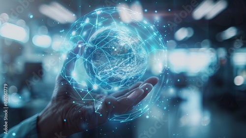 Wallpaper Mural The Futuristic Digital Hand Torontodigital.ca