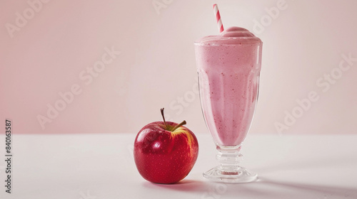 strawberry milkshake in glass